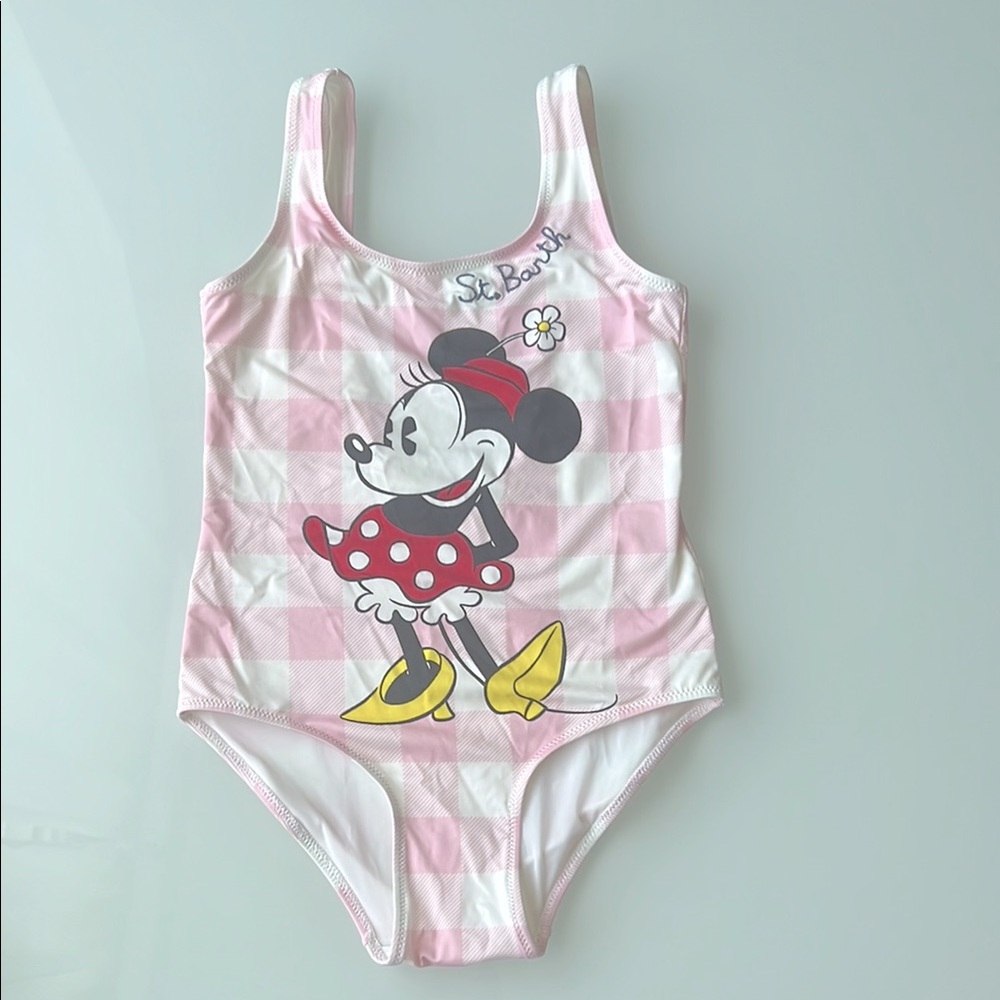 MC2 Mc2 Saint Barth Swimsuit for Girls Minnie Mouse Pink" Sz 8